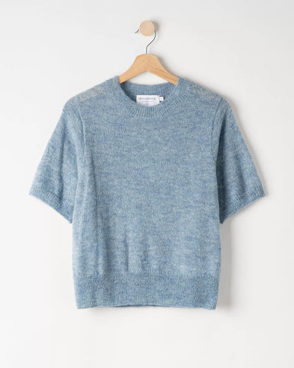 Holebrook Sweden | Pull à manche court  'Elizabeth' | bleu ciel