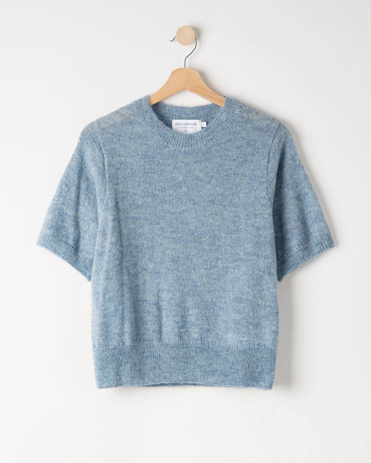 Holebrook Sweden | Pull à manche court  'Elizabeth' | bleu ciel