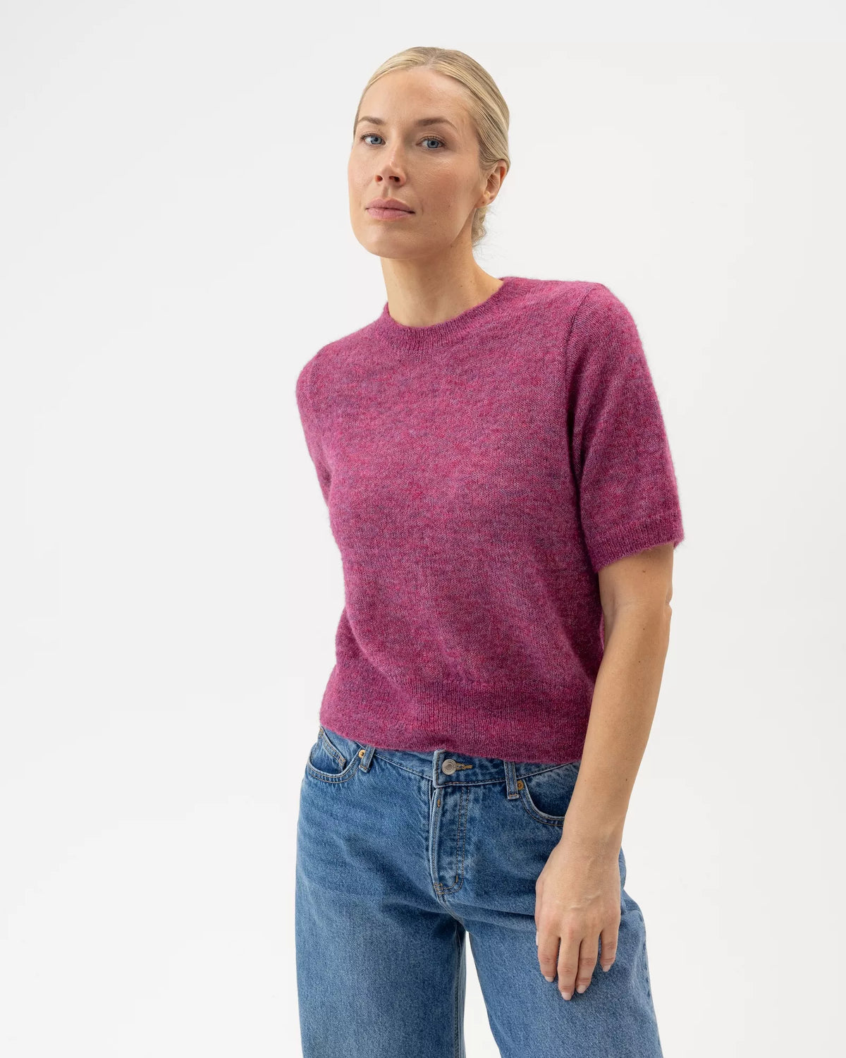 Holebrook Sweden | Pull à manche court  'Elizabeth' | Fuchsia