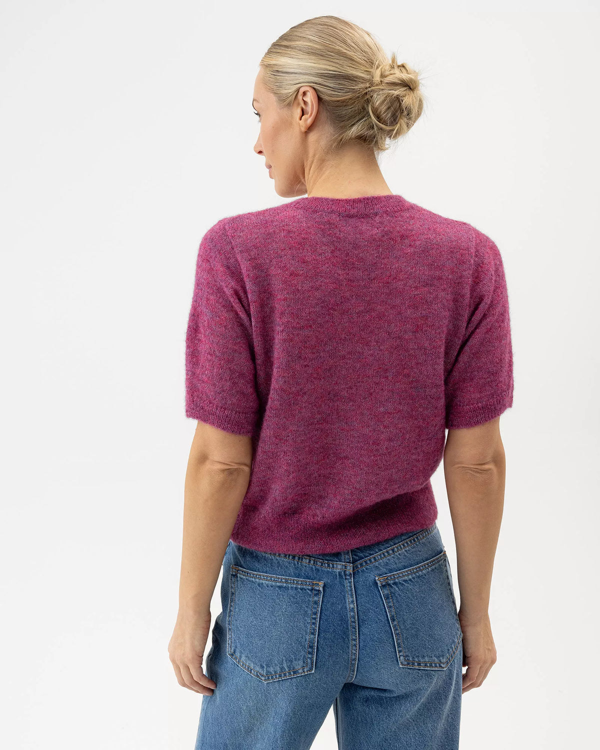 Holebrook Sweden | Pull à manche court  'Elizabeth' | Fuchsia
