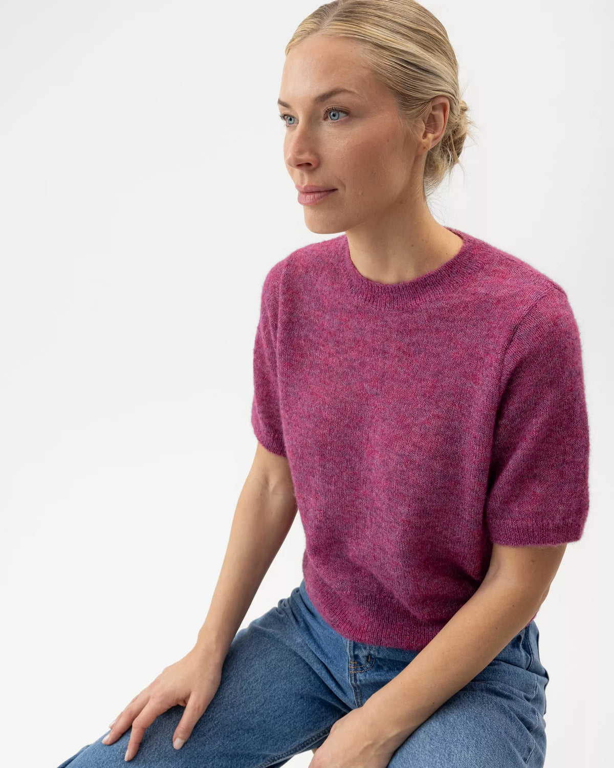 Holebrook Sweden | Pull à manche court  'Elizabeth' | Fuchsia