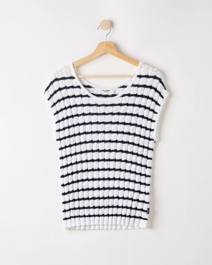 HOLEBROOK | Top sans manche "JUNI" - Blanc/bleu