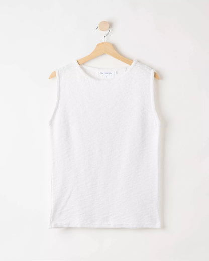 Holebrook Sweden | Top "Juni" sans manches en maille | Blanc