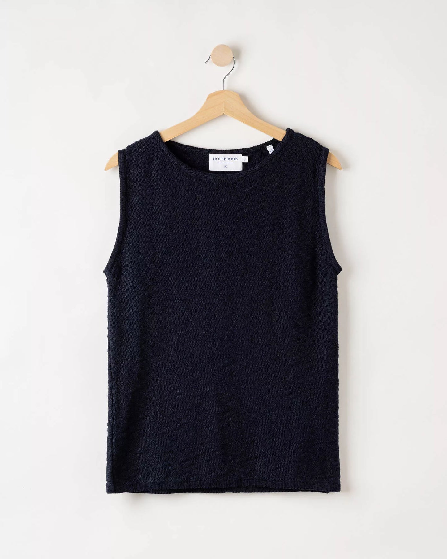 Holebrook Sweden | Top "Juni" sans manches en maille | Bleu marine