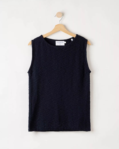 Holebrook Sweden | Top "Juni" sans manches en maille | Bleu marine