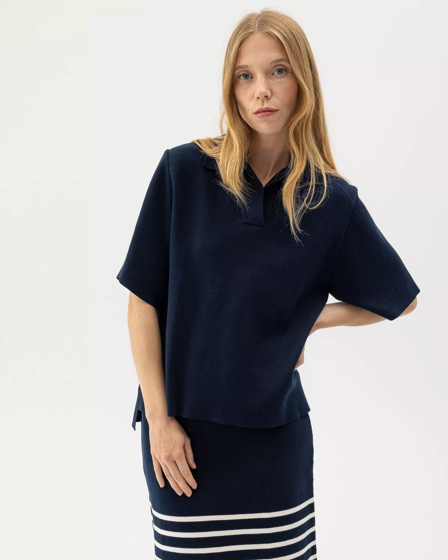 Holebrook Sweden | Haut 'Lissie' | Bleu marine