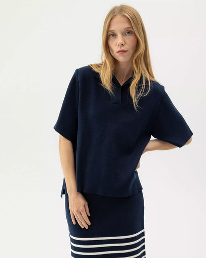 Holebrook Sweden | Haut 'Lissie' | Bleu marine
