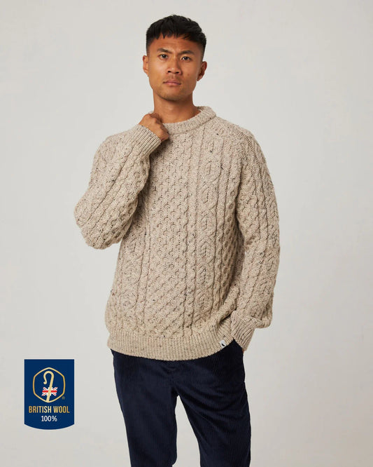 Peregrine | Pull ''Hudson Aran'' en laine britannique - Skiddaw
