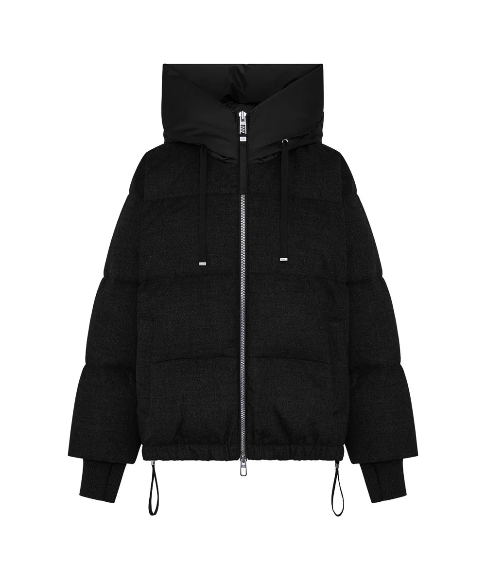 DUNO | Doudoune en laine ''Heka Prato'' - Noir