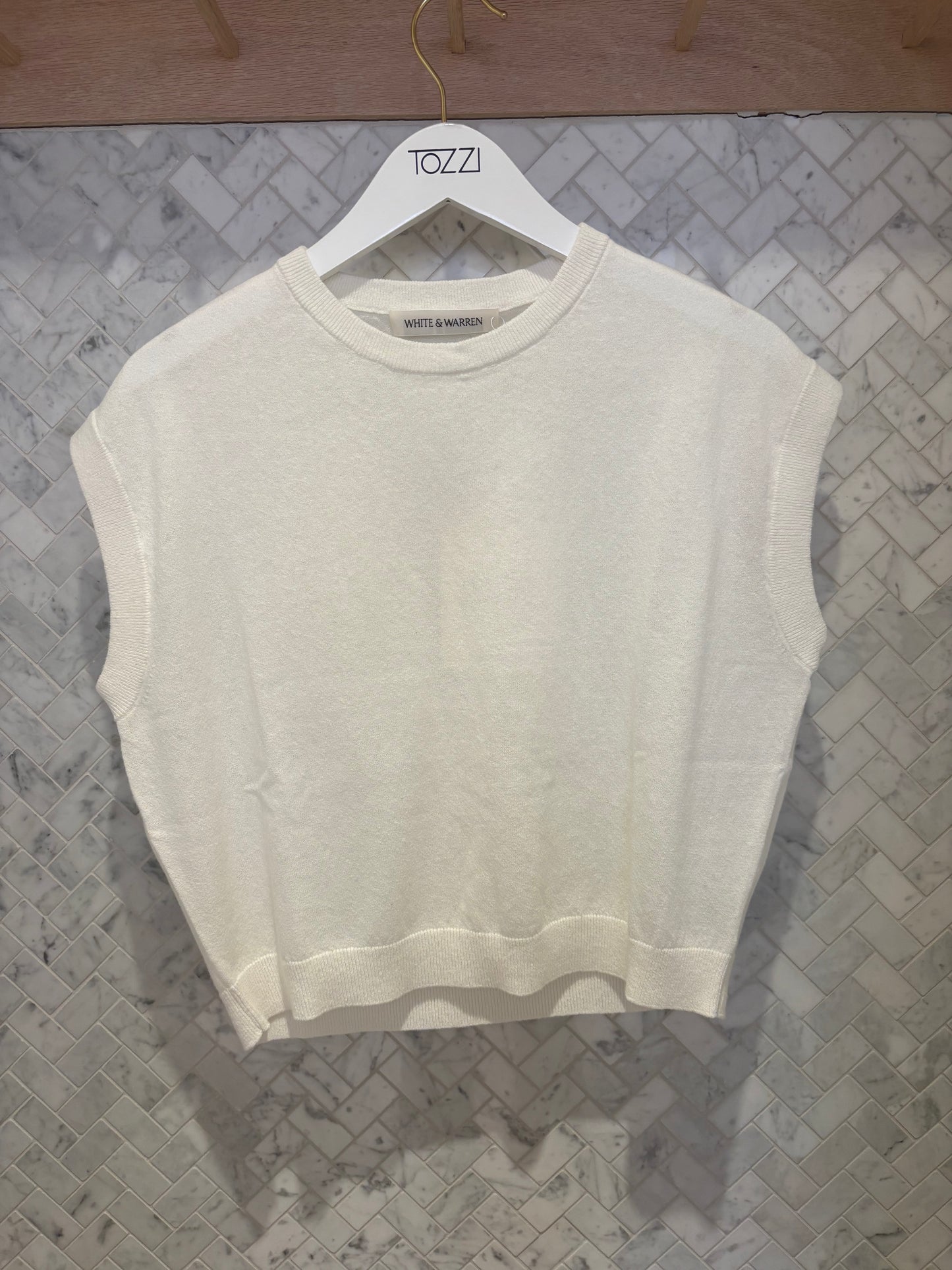 White & Warren | Veste en coton/ lin -Blanc
