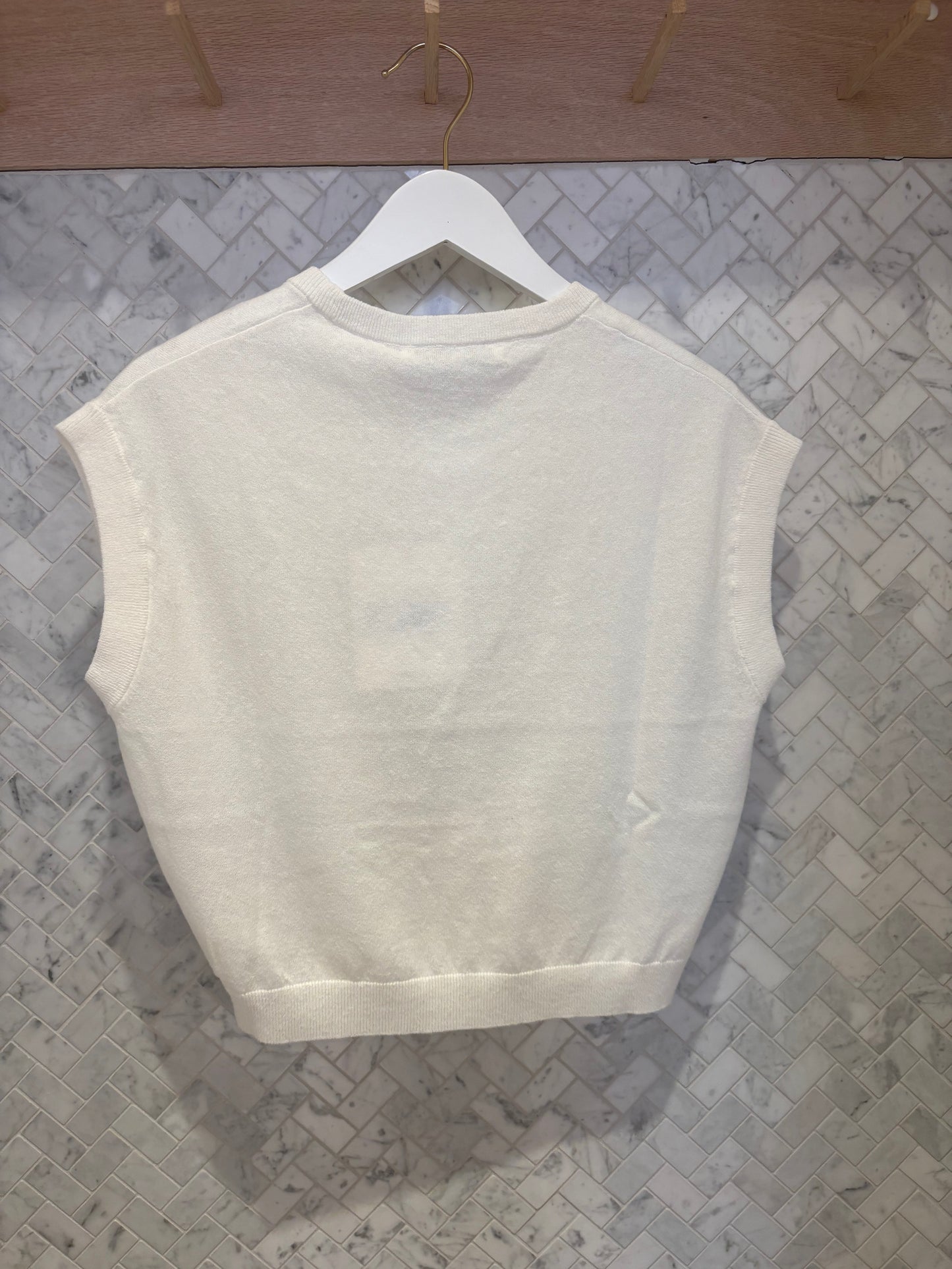 White & Warren | Veste en coton/ lin -Blanc