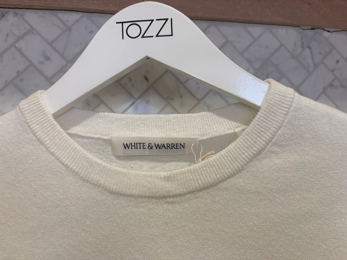 White & Warren | Veste en coton/ lin -Blanc