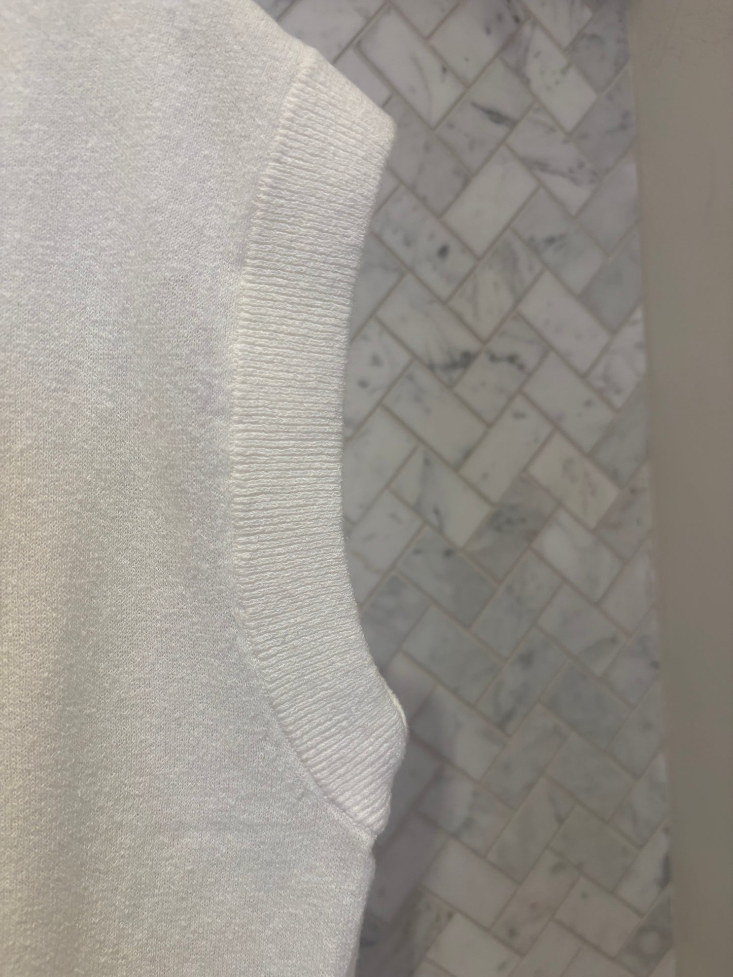 White & Warren | Veste en coton/ lin -Blanc
