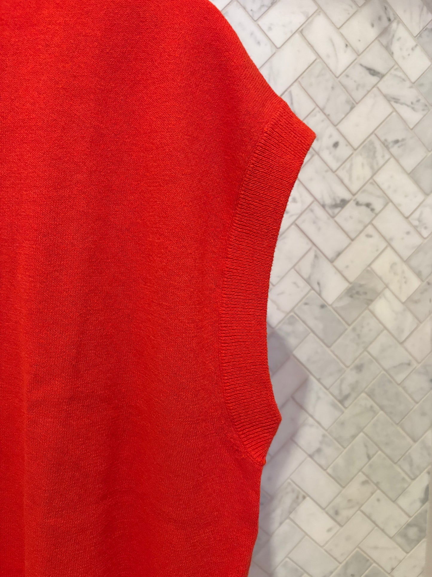 White & Warren | Veste en coton/ lin -Rouge