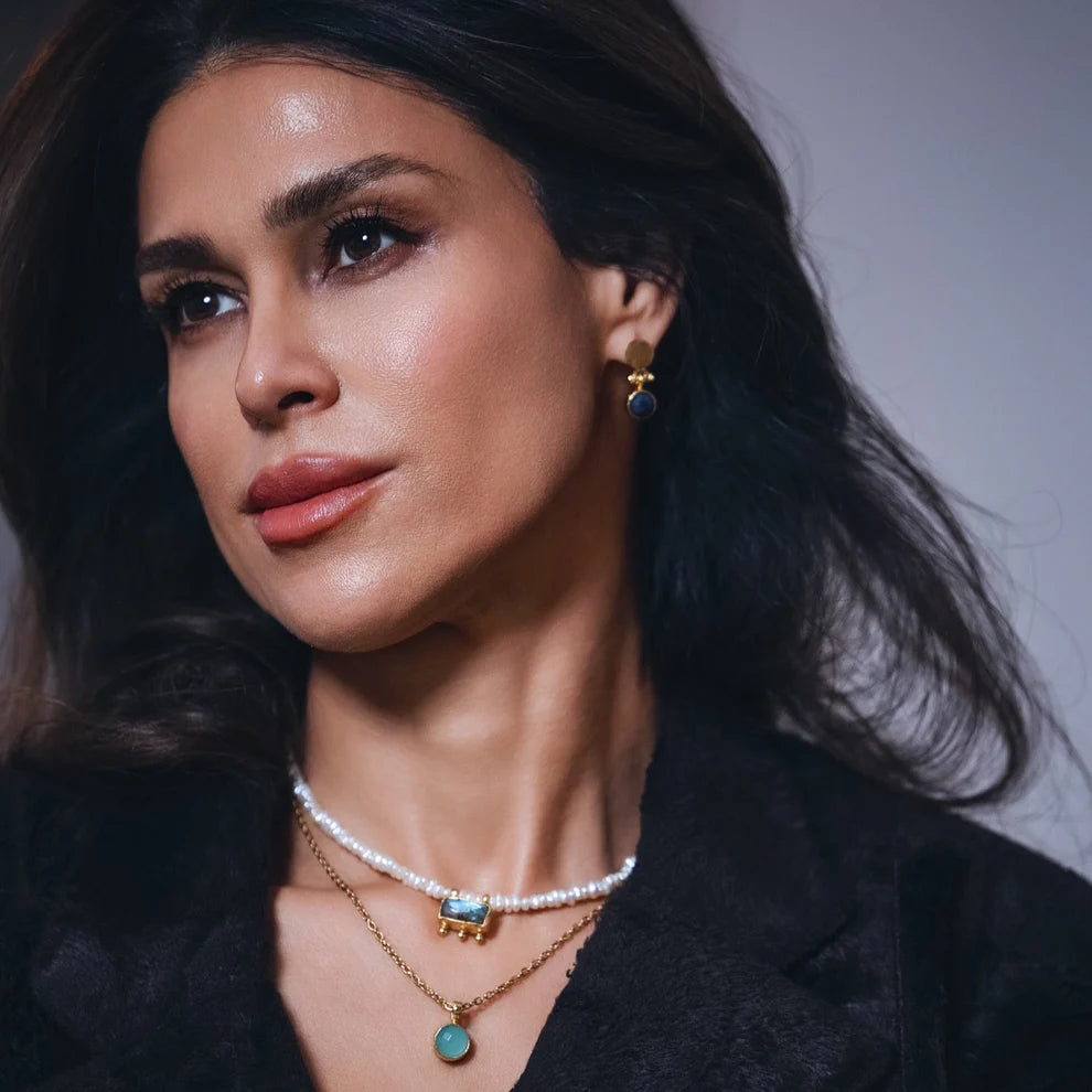 RM KANDY | Boucles d'oreilles demi - Lapiz lazuli