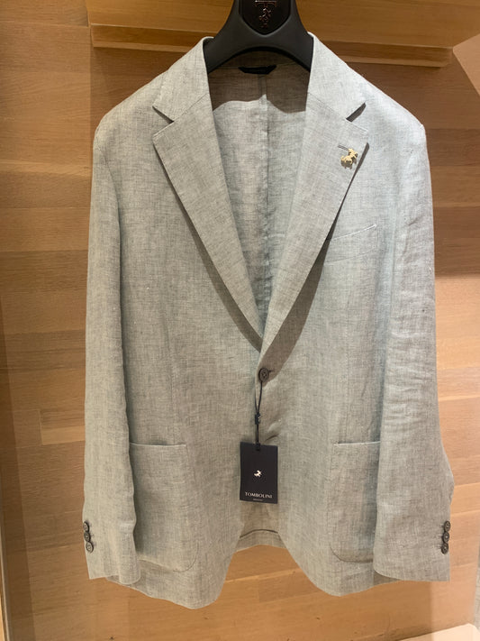Tombolini | Veste en lin ''Zero Gravity'' - Vert sauge