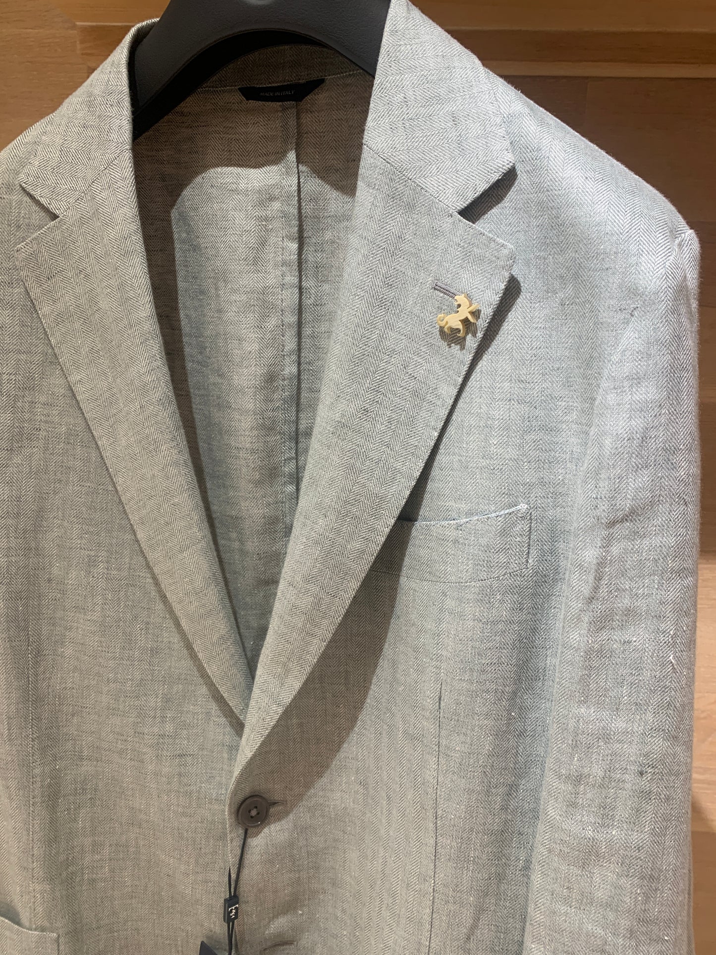 Tombolini | Veste en lin ''Zero Gravity'' - Vert sauge