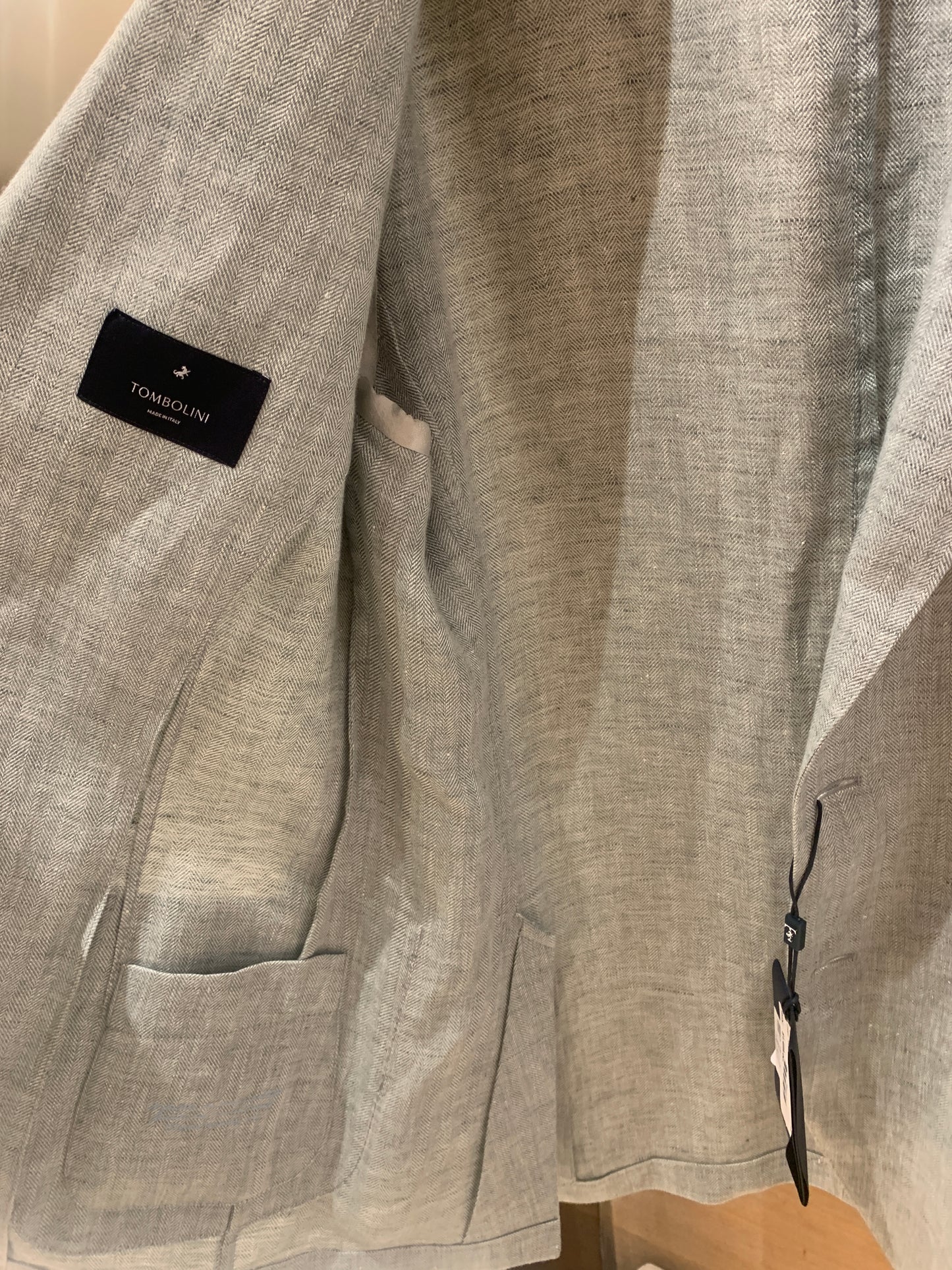 Tombolini | Veste en lin ''Zero Gravity'' - Vert sauge