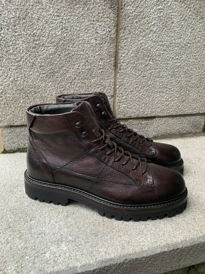 Fabiano Ricci | Bottes militaires en cuir texturé - Marron