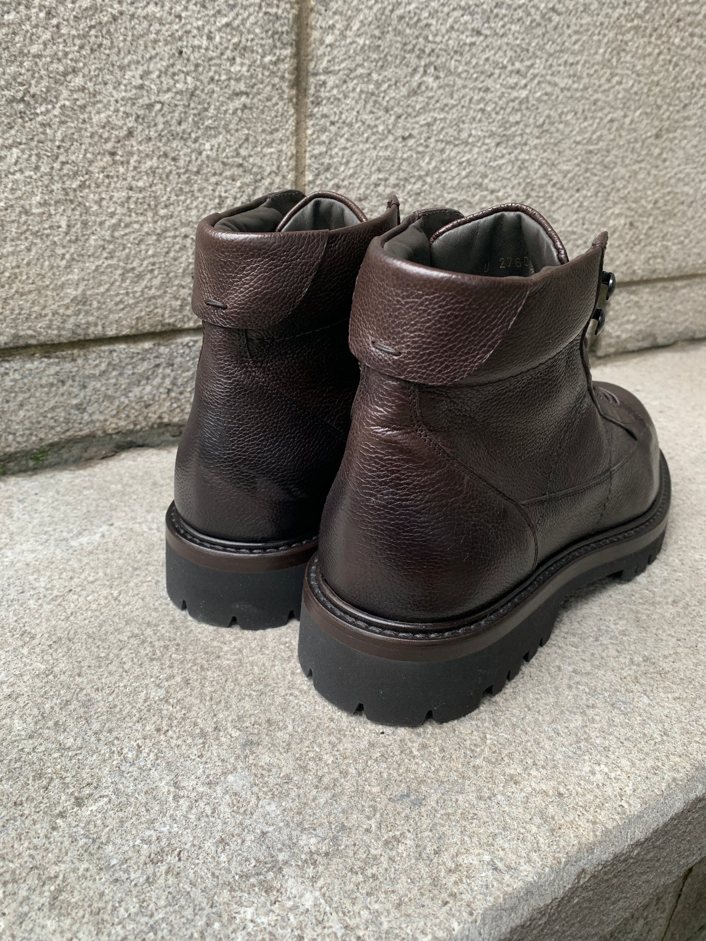 Fabiano Ricci | Bottes militaires en cuir texturé - Marron