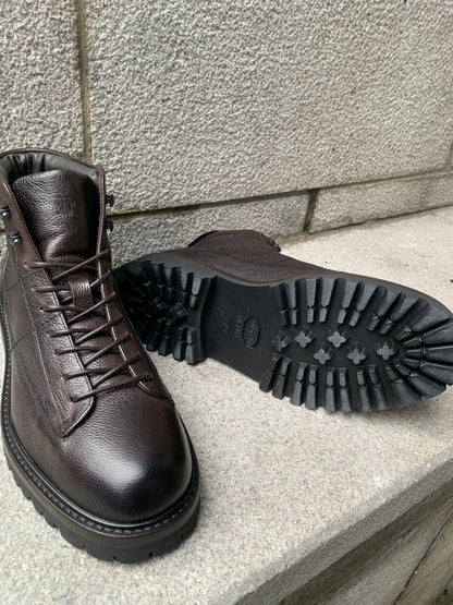 Fabiano Ricci | Bottes militaires en cuir texturé - Marron
