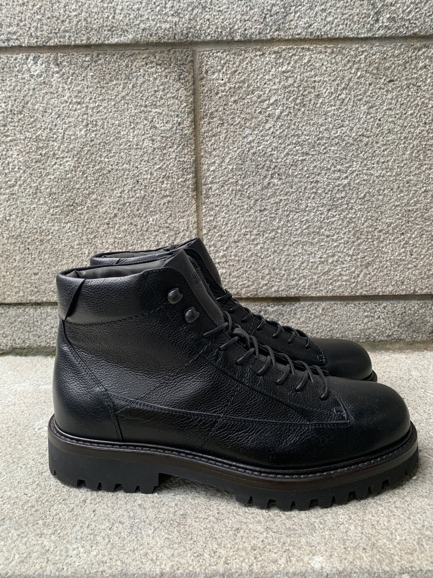 Fabiano Ricci | Bottes militaires en cuir texturé - Noir