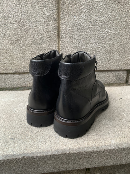 Fabiano Ricci | Bottes militaires en cuir texturé - Noir