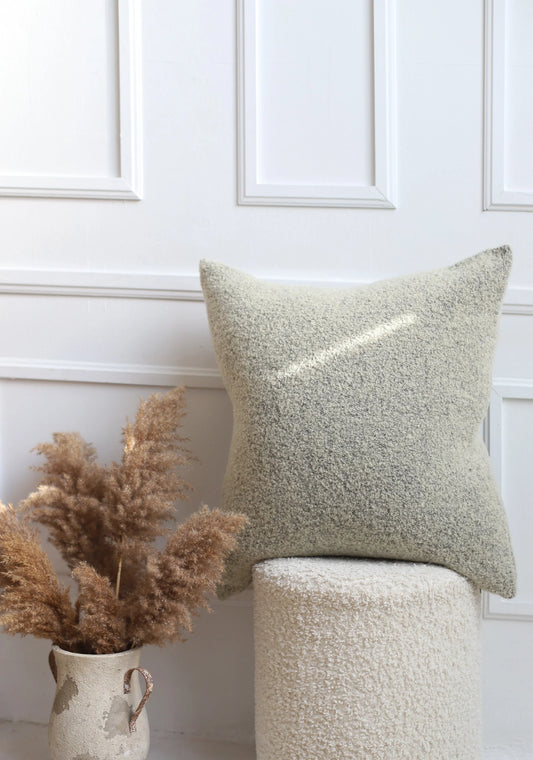 Linen Way | Coussin en laine Baldwin - ivoire mélanger