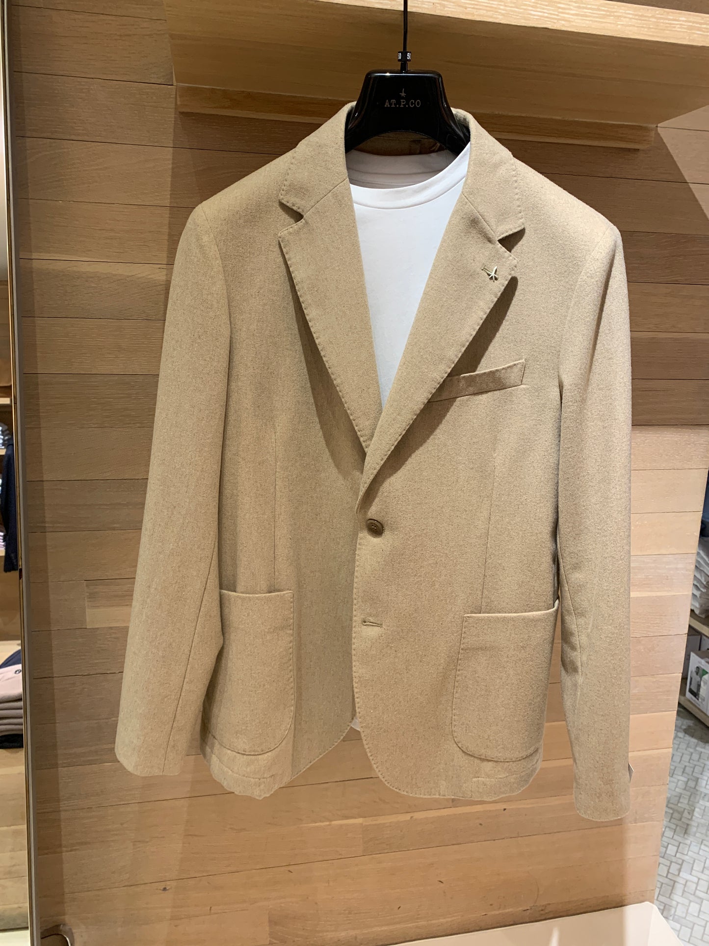 AT.P.CO | Le Blazer ''ALAN'' en flanelle - Beige