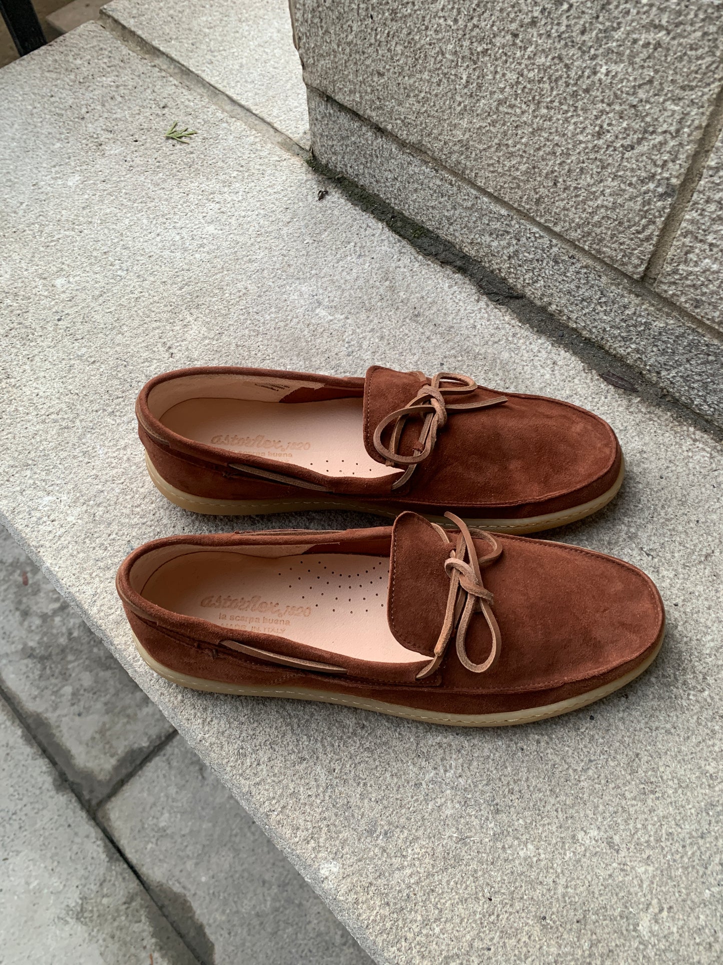 Astorflex | Mocassins ''Rivaflex'' en daim - brûlé