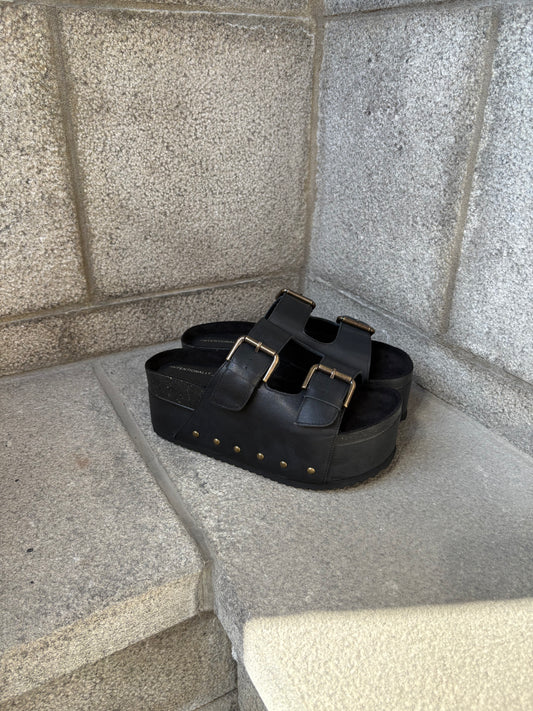 "INTENTIONALLY | Sandale à platforme "COOPER-2" - Noir