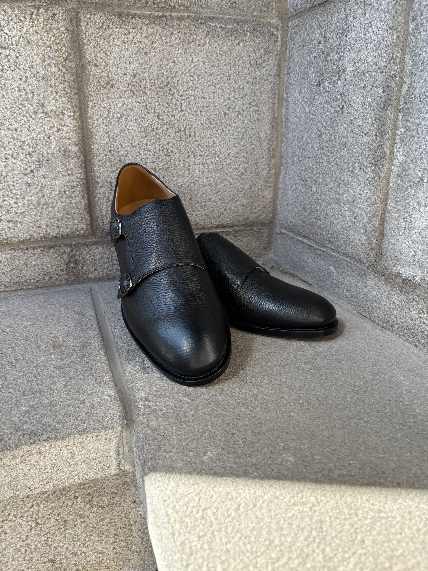 Fabiano Ricci | Mocassins à boucle "MONK" - Noir