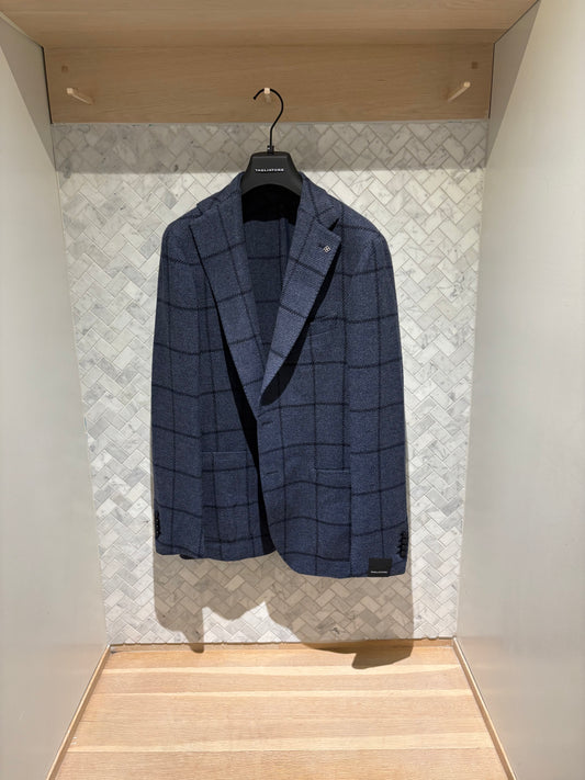 Tagliatore | Veston à carreaux - Bleu