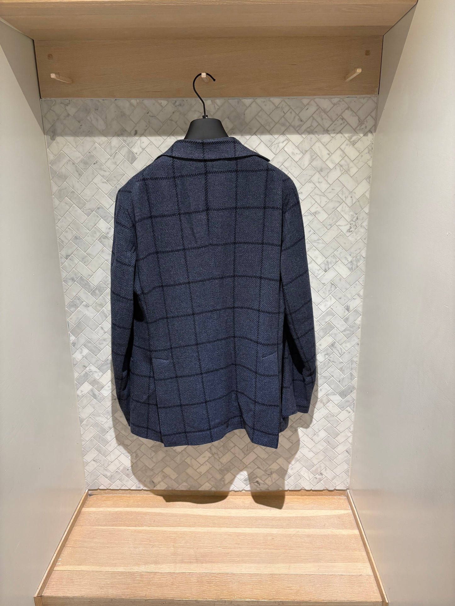 Tagliatore | Veston à carreaux - Bleu