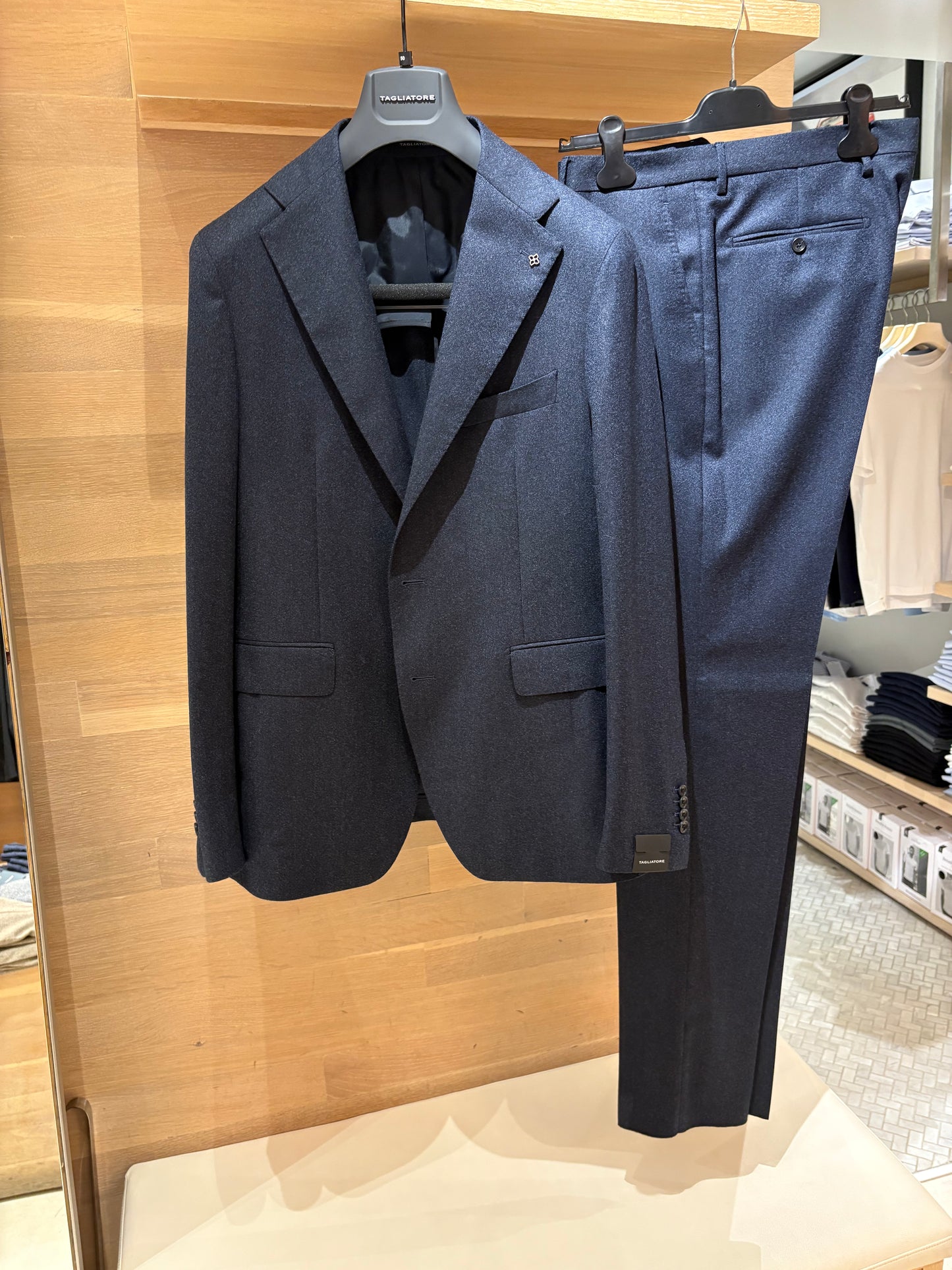 Tagliatore | Costume en flanelle - Marine