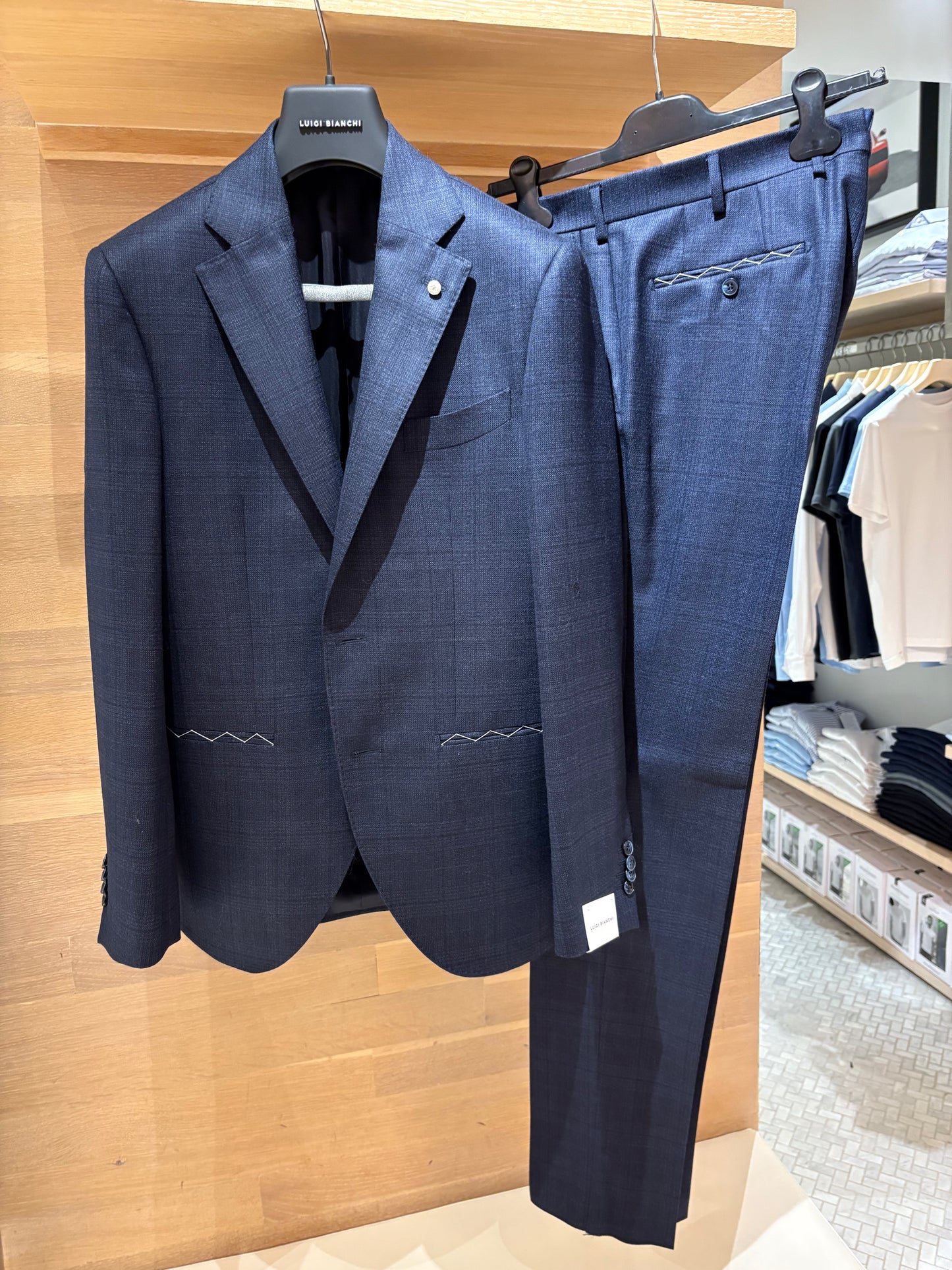 Luigi Bianchi | Costume en flanelle - Marine