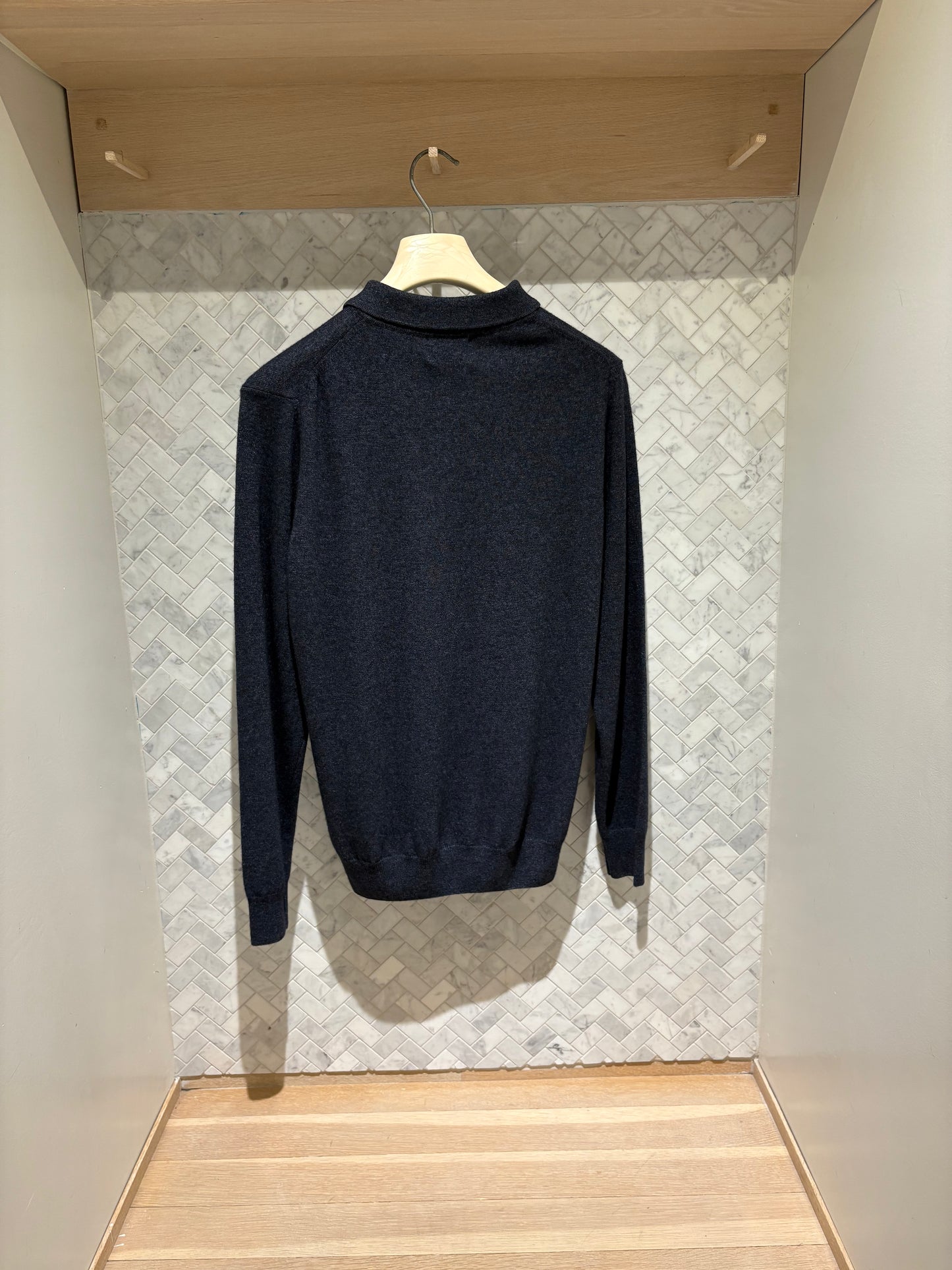 SAND Copenhagen | Polo en laine mélangée - Marine