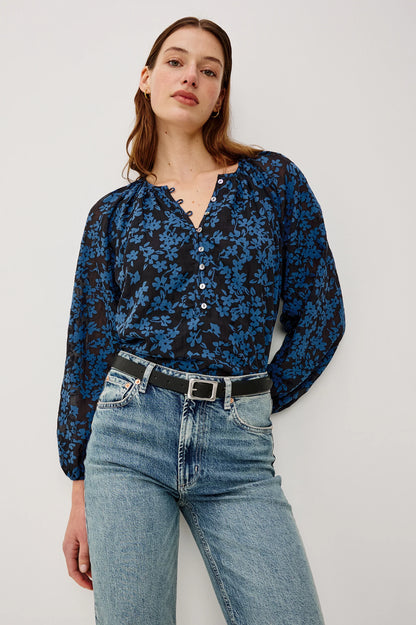 Rails | Blouse "Indi"- Bleu marine/ Bleu floral