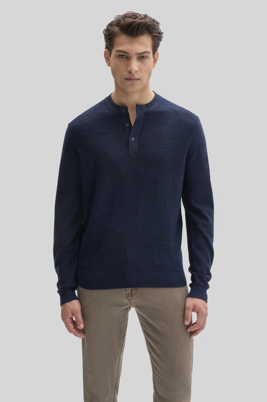 Robert Barakett | Pull Henley "Aranda" - Bleu Marine