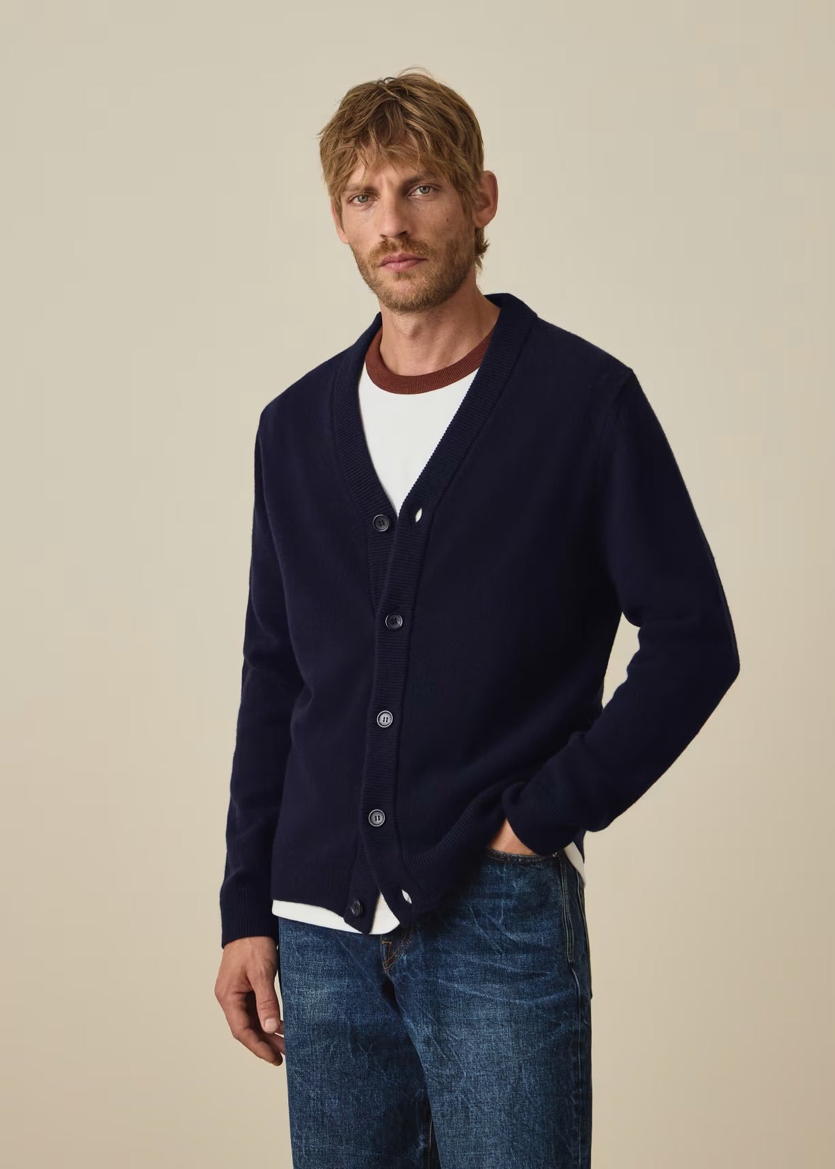 Paul Smith | Cardigan en laine mérinos - Bleu Marine