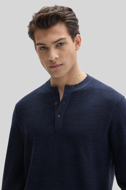 Robert Barakett | Pull Henley "Aranda" - Bleu Marine