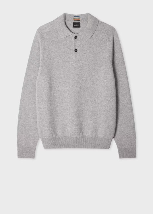 Paul Smith | Polo à manches longues en laine mérinos - Gris