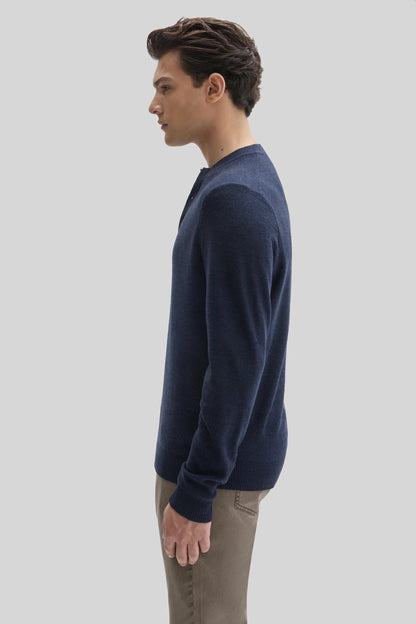 Robert Barakett | Pull Henley "Aranda" - Bleu Marine
