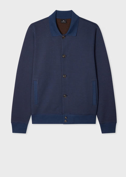 Paul Smith | Cardigan texturé à mailles contrastées - Bleu