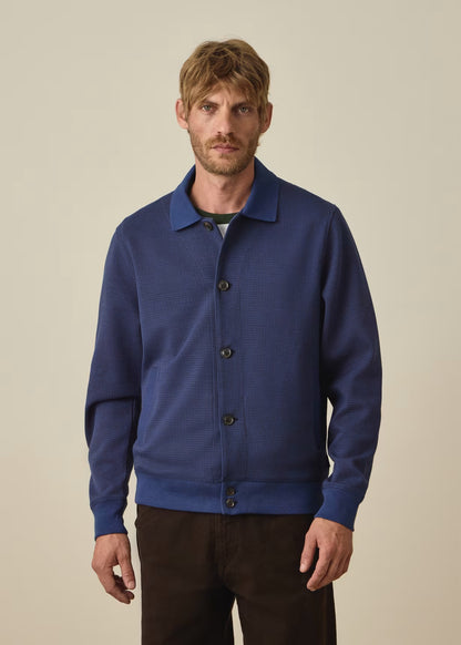 Paul Smith | Cardigan texturé à mailles contrastées - Bleu