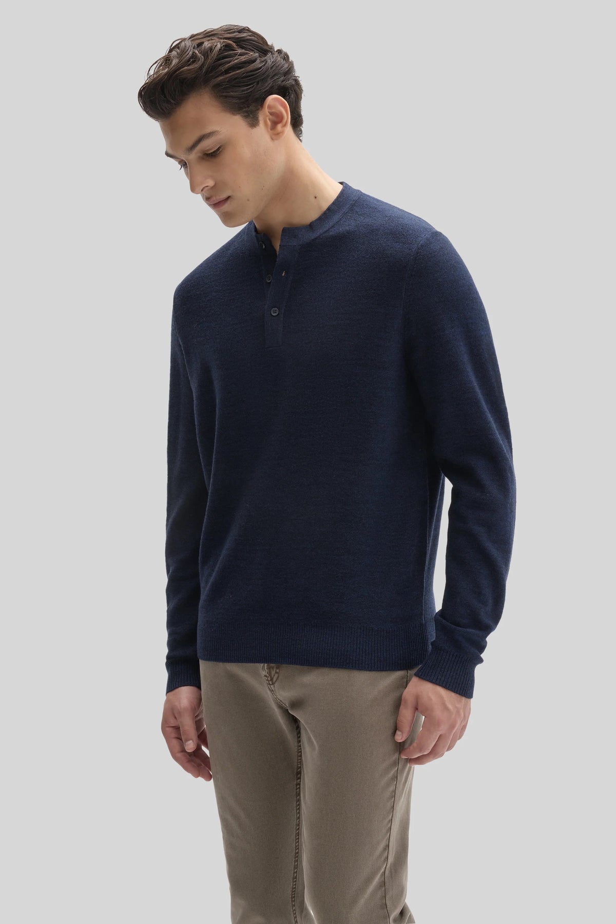 Robert Barakett | Pull Henley "Aranda" - Bleu Marine