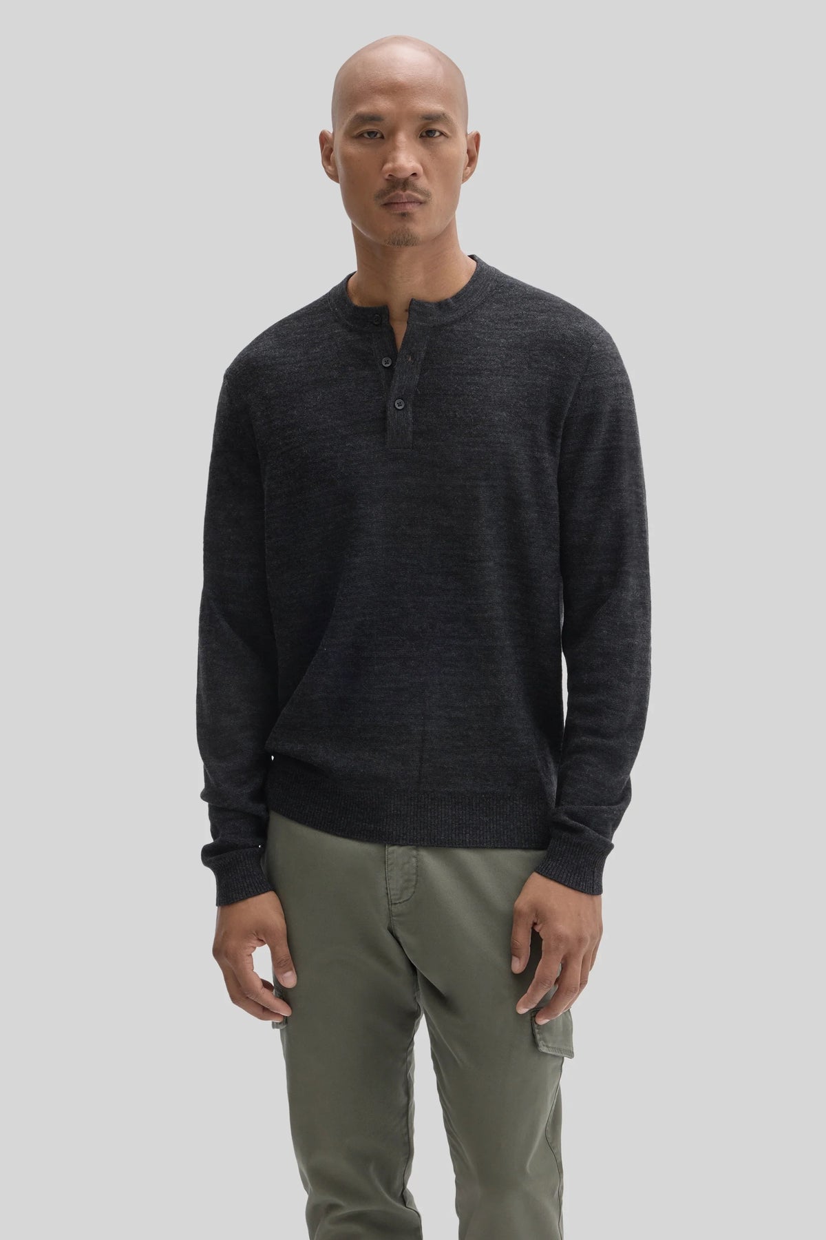 Robert Barakett | Pull Henley "Aranda" - Noir