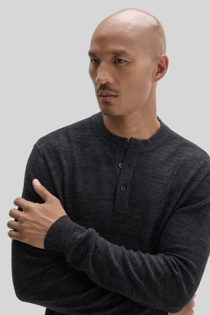 Robert Barakett | Pull Henley "Aranda" - Noir