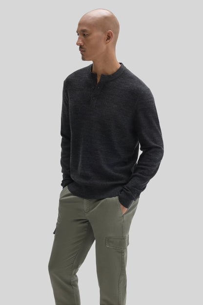 Robert Barakett | Pull Henley "Aranda" - Noir