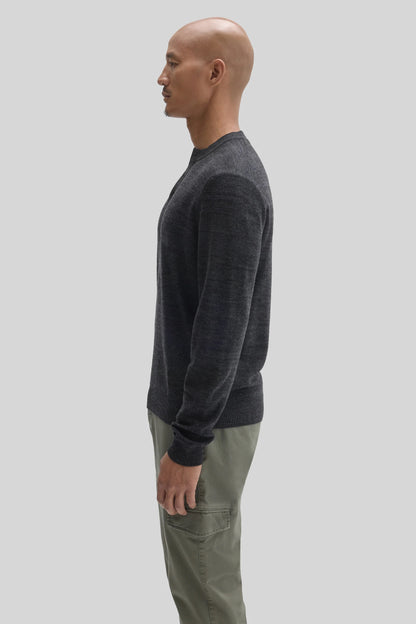 Robert Barakett | Pull Henley "Aranda" - Noir